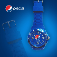 Pepsi リストウォッチ(ベゼル付タイプ) BLUE