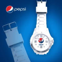 Pepsi リストウォッチ(ベゼル付タイプ) WHITE