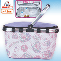 ハローキティ 80’sポップひんやりバスケット B.フタパープル