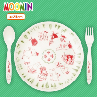 ムーミン バンブーファイバープレートセット A.オレンジ＆グリーン