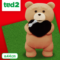 ted2 ハートクッションぬいぐるみXL A.ブラック