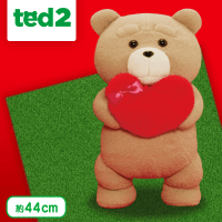 ted2 ハートクッションぬいぐるみXL B.レッド