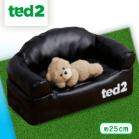 ted2 レザー風ソファー型ティッシュBOXカバー A.ブラック