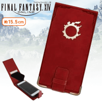 ファイナルファンタジーXIV メタルパーツ付きPUレザースマホカバー B.メテオ