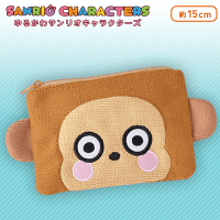 ゆるかわ サンリオキャラクターズ なつかしりーず ニットポーチ C.おさるのもんきち