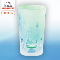 ハローキティ 紫陽花サンドブラストグラス B.白