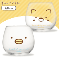 すみっコぐらし フェイス ゆらゆらペアグラス A.ぺんぎん？+ねこ