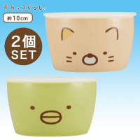 すみっコぐらし フェイス ふた付き陶磁器セット B.ぺんぎん？+ねこ