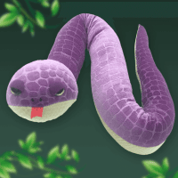 【パープル】ぽきぽきヘビぬいぐるみBIG