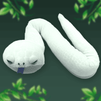 【ホワイト】ぽきぽきヘビぬいぐるみBIG