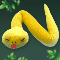 【イエロー】ぽきぽきヘビぬいぐるみBIG