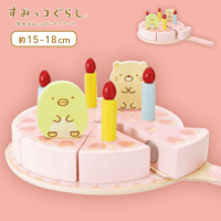 【A.ショートケーキ】すみっコぐらし いちごフェア 木製ケーキおもちゃ