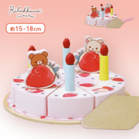 【A.ショートケーキ】リラックマ ストロベリーパーティー 木製ケーキおもちゃ