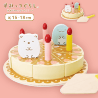 【B.チョコレートケーキ】すみっコぐらし いちごフェア 木製ケーキおもちゃ