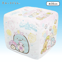 【B.とんかつ+とかげ】すみっコぐらし たぴおかパーク キューブクッション