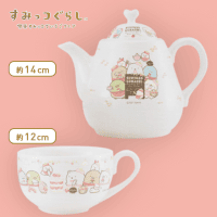 【A.いちごエプロン】すみっコぐらし いちごフェア ティーポット＆カップセット