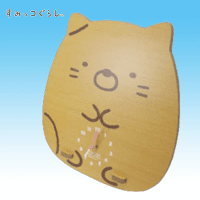 【A.ねこ】すみっコぐらし 木製ダイカットクロック