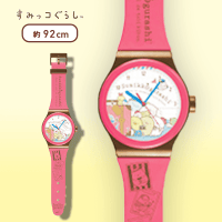 【A.ピンク&ブラウン】すみっコぐらし たびきぶん 大きな壁掛け腕時計