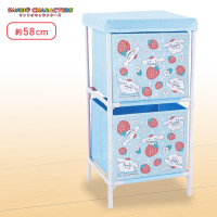 【C.シナモロール】サンリオキャラクターズ いちごいっぱい2段収納ボックス