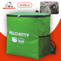 【グリーン】ハローキティ ボックス型ひんやりリュック