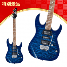 【特別景品】アイバニーズ エレキギターGRX70QA-TBB Transparent Blue Burst