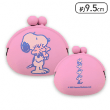 【ピンク】スヌーピー シリコンがまぐちポーチ3