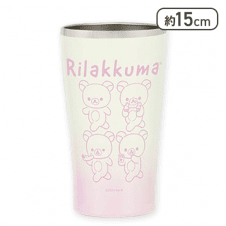 【クリーム&ピンク】リラックマ Rilakkuma Style キラキラグラデーション真空ステンレスタンブラー