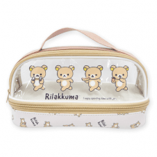 【ブラウン】リラックマ Rilakkuma Style クリア2段ポーチ