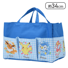 【ブルー】ポケットモンスター プラチナムザッカポケット付収納バッグ