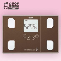【健康診断】タニタ 体重 体組成計 50g ブラウン BC-314 BR 自動認識機能付き