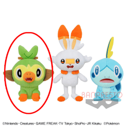 ポケットモンスター ぬいぐるみ〜サルノリ・ヒバニー・メッソン〜 A.サルノリ