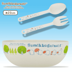 すみっコぐらし とかげのおうち バンブーファイバーサラダボウルセット B.きのこ