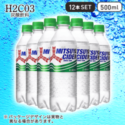 【H2CO3～炭酸飲料～】三ツ矢サイダー 500ml  12本セット