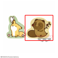 【B.タヌキ】タヌキとキツネ ダイカットフリースブランケット