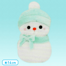 【D.ブルー】FANS 雪だるまのあかちゃんミニぬいぐるみ