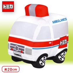 【C.救急車】トミカ はたらくくるまのSLサイズぬいぐるみ