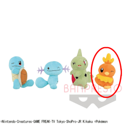 【D.アチャモ】ポケットモンスター ほぺぴた ぬいぐるみ〜ゼニガメ・ウパー・ヨーギラス・アチャモ〜