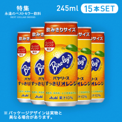 【ベストセラー】バヤリース すっきりオレンジ 245g 15本セット