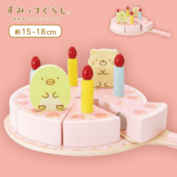 【A.ショートケーキ】すみっコぐらし いちごフェア 木製ケーキおもちゃ