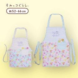 【B.花柄】すみっコぐらし 親子でなかよしエプロンギフトセット