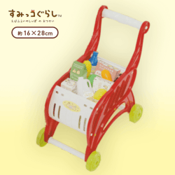 【A.あか】すみっコぐらし えびふらいのしっぽのおつかい オママゴトショッピングカートセット