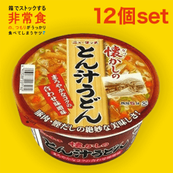 【箱買い】ニュータッチ 懐かしのとん汁うどん 12個セット