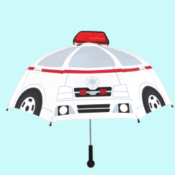 【救急車】キャラクター 乗り物傘(ライトつき)