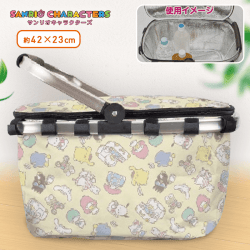 【イエロー】サンリオキャラクターズ トラベルひんやりバスケット