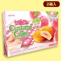 Ｗ白桃のカスタードケーキBIGBOX※賞味期限:2022/7/13