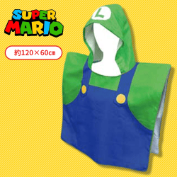 【ルイージ】スーパーマリオ フード付きバスタオル