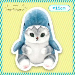 【サメにゃん（ブルー）】mofusand サメにゃんぬいぐるみ２