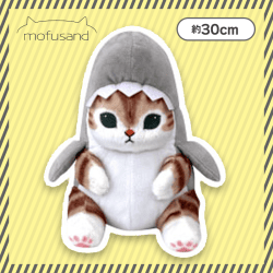 【サメにゃん（グレー）】mofusand サメにゃんBIGぬいぐるみ２