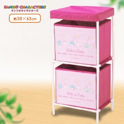 【リトルツインスターズ】サンリオキャラクターズ　Yummyアイコン2段収納ボックス