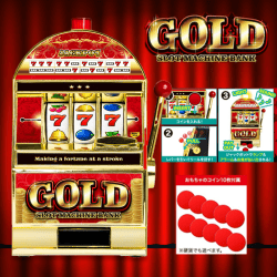 【レッド】スロットマシンバンク GOLD